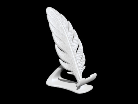 Feather Quill 3D Printable 3D print model 3Dプリントモデル