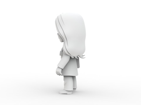 Female Doctor Chibi 3D Printable 3D print model 3D Baskı Modeli