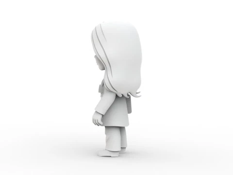 Female Doctor Chibi 3D Printable 3D print model 3D Print Model