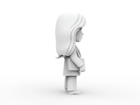 Female Doctor Chibi 3D Printable 3D print model 3D Print Model