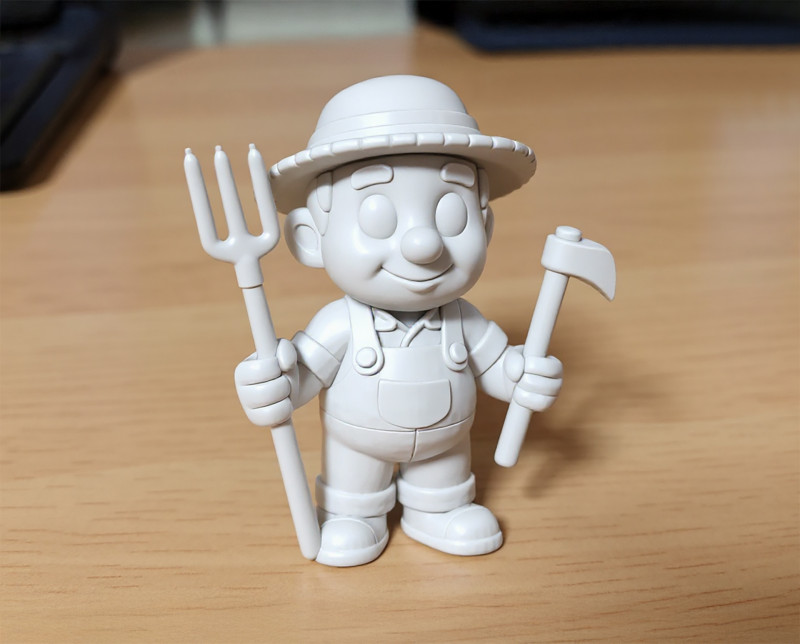 Cartoon Farmer 3D Printable 3D print model 3D Принт Модель .c4d .max .obj .3ds .fbx .stl .blend 