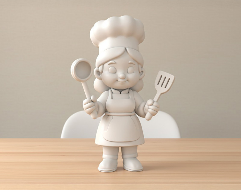 Cartoon Farmer 3D Printable 3D print model 3D प्रिंट मॉडल .c4d .max .obj .3ds .fbx .stl .blend