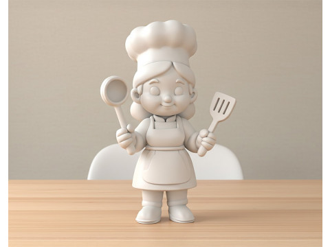 Cartoon Farmer 3D Printable 3D print model Modelo de Impressão 3D