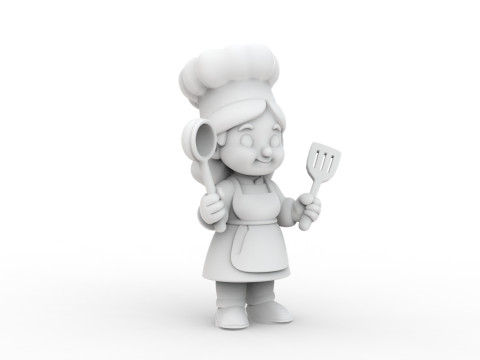 Cartoon Farmer 3D Printable 3D print model 3D प्रिंट मॉडल