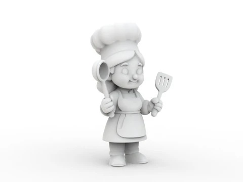 Cartoon Farmer 3D Printable 3D print model 3D Print Model