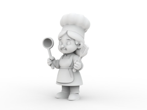 Cartoon Farmer 3D Printable 3D print model 3D प्रिंट मॉडल