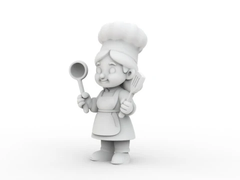 Cartoon Farmer 3D Printable 3D print model 3D Print Model