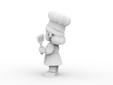 Cartoon Farmer 3D Printable 3D print model 3D प्रिंट मॉडल