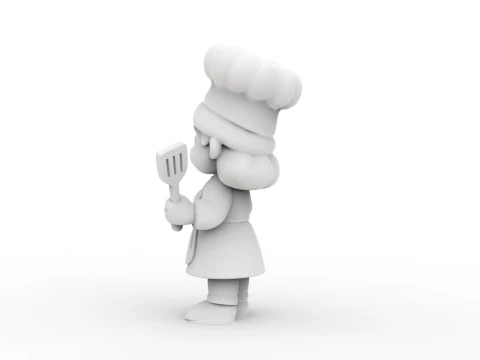 Cartoon Farmer 3D Printable 3D print model 3D Print Model