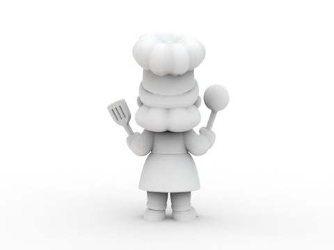 Cartoon Farmer 3D Printable 3D print model 3D प्रिंट मॉडल