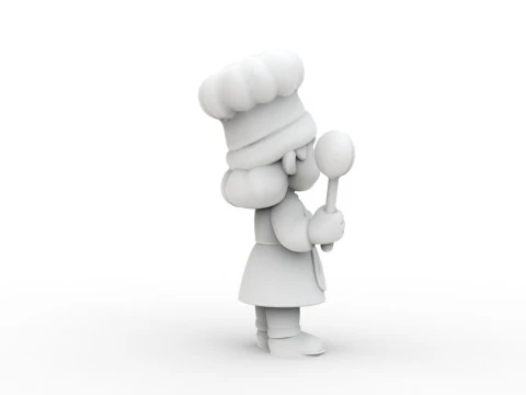 Cartoon Farmer 3D Printable 3D print model 3D Print Model