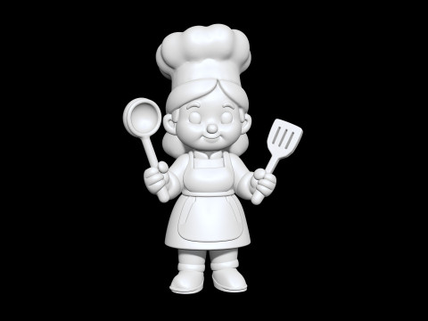 Cartoon Farmer 3D Printable 3D print model 3D प्रिंट मॉडल