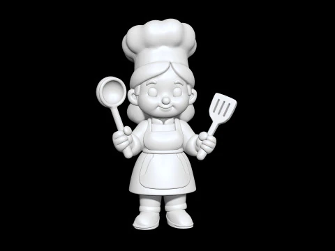 Cartoon Farmer 3D Printable 3D print model 3D Print Model