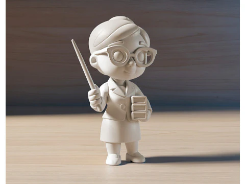 漫画の先生 3D 印刷可能な 3D プリント モデル 3Dプリントモデル