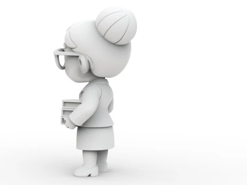 Cartoon Teacher 3D Printable 3D print model 3D Print Model