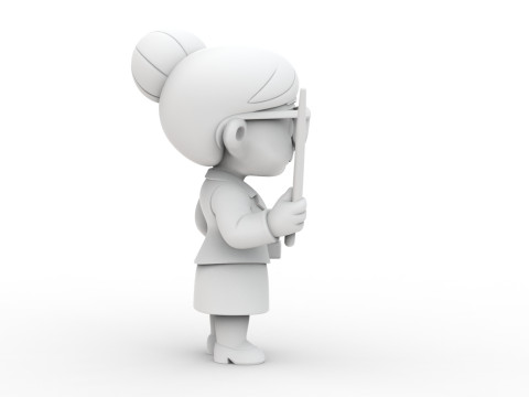 Cartoon Teacher 3D Printable 3D print model Modello di stampa 3D
