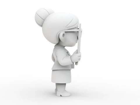 Cartoon Teacher 3D Printable 3D print model 3D Print Model