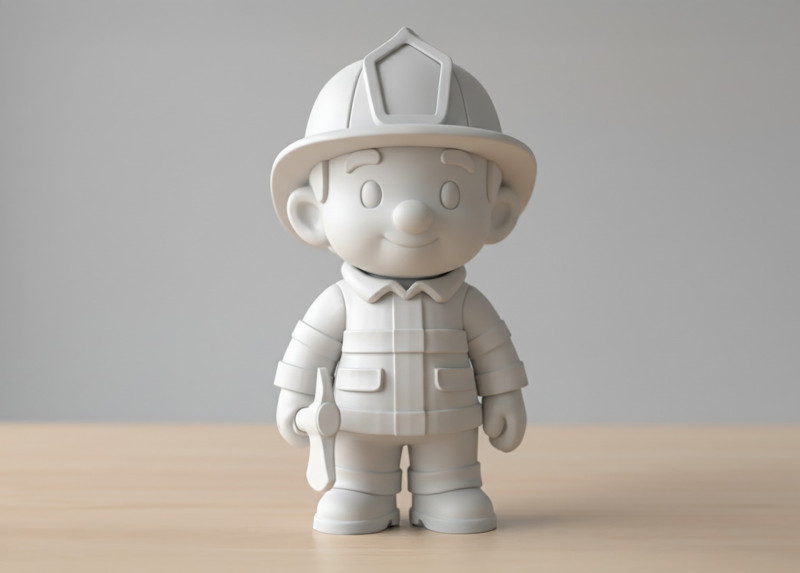 Firefighter Cartoon Character 3D Printable 3D print model 3D प्रिंट मॉडल .c4d .max .obj .3ds .fbx .stl .blend
