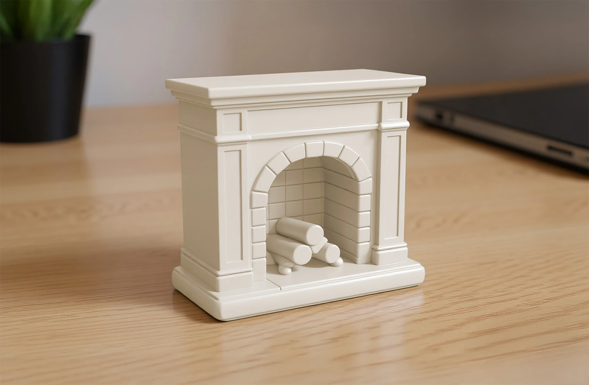 Low-Poly Fireplace 3D Printable 3D print model 3D Print Model .c4d .max .obj .3ds .fbx .stl .blend