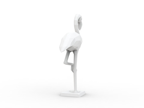 Low-Poly Flamingo 3D Printable 3D print model 3Dプリントモデル