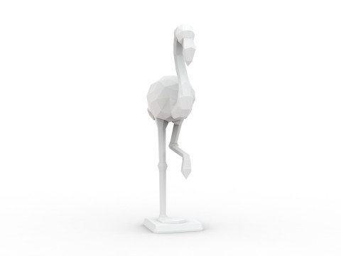 Low-Poly Flamingo 3D Printable 3D print model 3Dプリントモデル