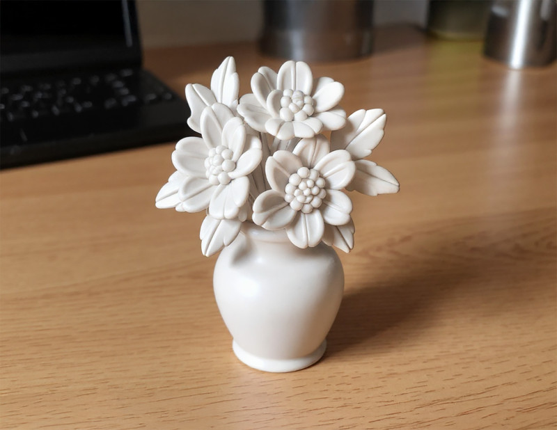 Flowers in Vase 3D Printable 3D print model 3D Print Model .c4d .max .obj .3ds .fbx .stl .blend