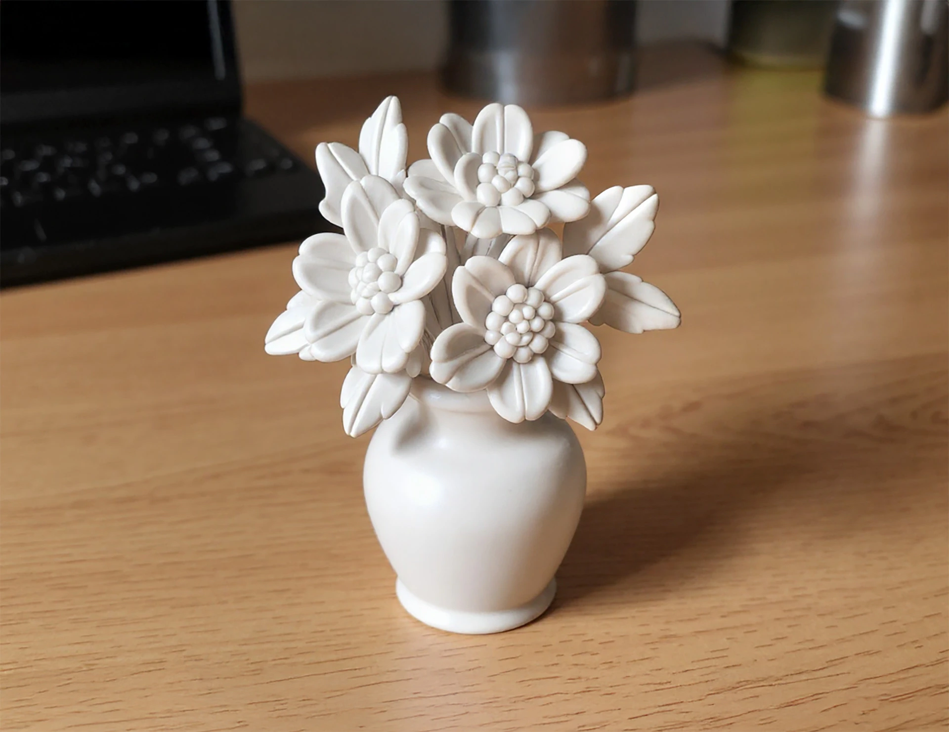 Flowers in Vase 3D Printable 3D print model 3D Print Model .c4d .max .obj .3ds .fbx .stl .blend 