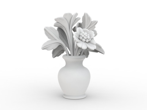 Flowers in Vase 3D Printable 3D print model 3D Print Model
