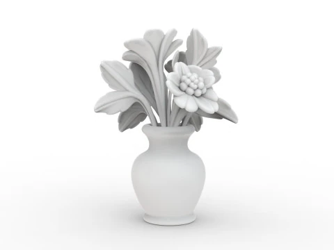 Flowers in Vase 3D Printable 3D print model 3D Print Model