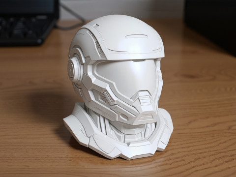 Sci-Fi Helmet 3D Printable 3D print model 3D 打印模型