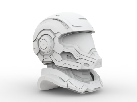 Sci-Fi Helmet 3D Printable 3D print model 3D 打印模型