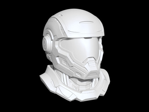 Sci-Fi Helmet 3D Printable 3D print model 3D 打印模型