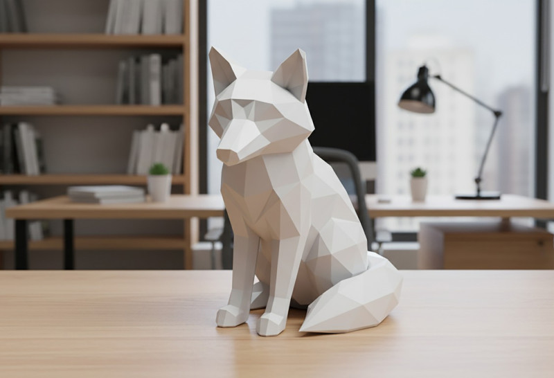 Fox Low-Poly 3D Printable 3D print model 3D Print Model .c4d .max .obj .3ds .fbx .stl .blend 