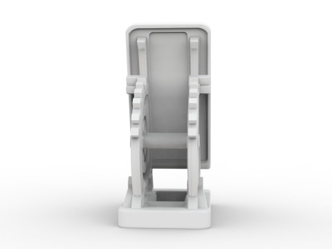 Phone Stand with Gears 3D Printable 3D print model Model Cetak 3D