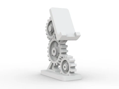 Gear Phone Stand 3D Printable 3D print model 3D Print Model