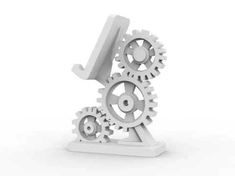 Gear Phone Stand 3D Printable 3D print model 3D Print Model