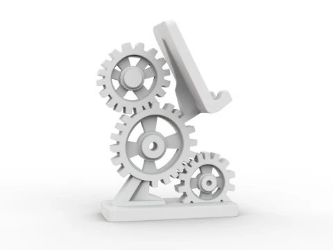 Gear Phone Stand 3D Printable 3D print model 3D Print Model