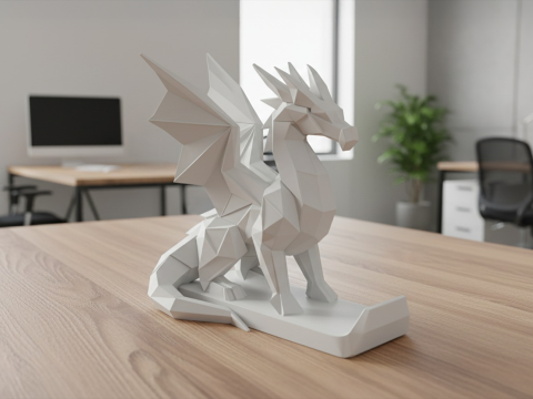Dragon Low-Poly 3D Printable 3D print model 3D Baskı Modeli