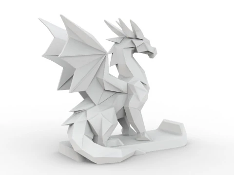 Dragon Low-Poly 3D Printable 3D print model 3D Print Model