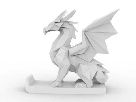 Dragon Low-Poly 3D Printable 3D print model 3D Print Model