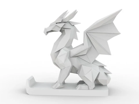 Dragon Low-Poly 3D Printable 3D print model 3D Print Model
