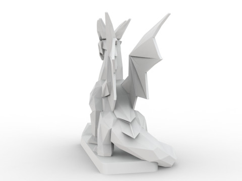 Dragon Low-Poly 3D Printable 3D print model 3D Print Model