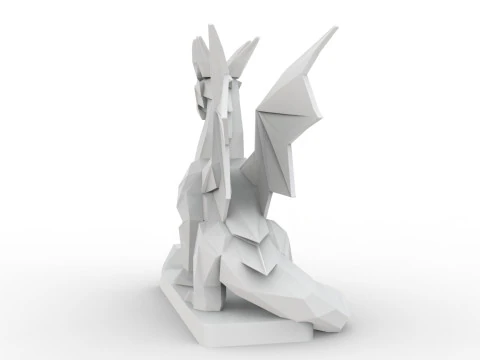 Dragon Low-Poly 3D Printable 3D print model 3D Print Model