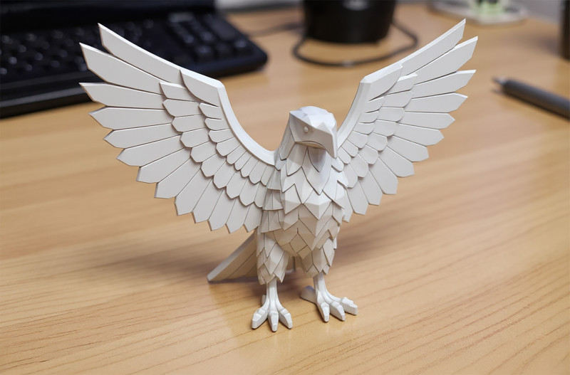 Eagle Low-Poly 3D Printable 3D print model 3D Print Model .c4d .max .obj .3ds .fbx .stl .blend 