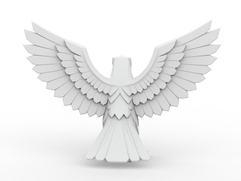 Eagle Low-Poly 3D Printable 3D print model 3D Print Model