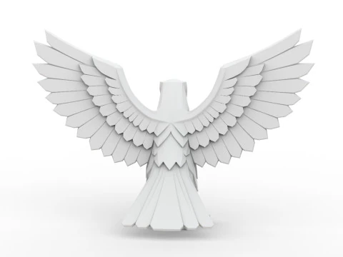 Eagle Low-Poly 3D Printable 3D print model 3D Print Model