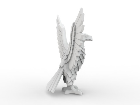 Eagle Low-Poly 3D Printable 3D print model 3D Print Model