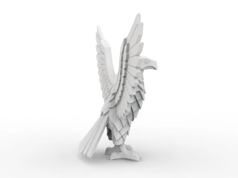 Eagle Low-Poly 3D Printable 3D print model 3D Print Model