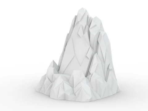 Iceberg Low-Poly 3D Printable 3D print model 3D Print Model