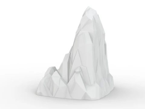 Iceberg Low-Poly 3D Printable 3D print model 3D Print Model